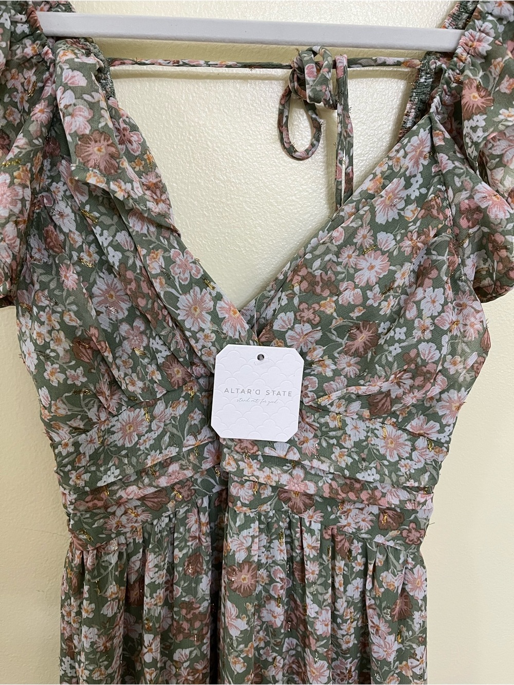 NEW Altar’d State Green Floral Maxi Dress Size Med, Large & XXL Available NWT - Picture 4 of 7